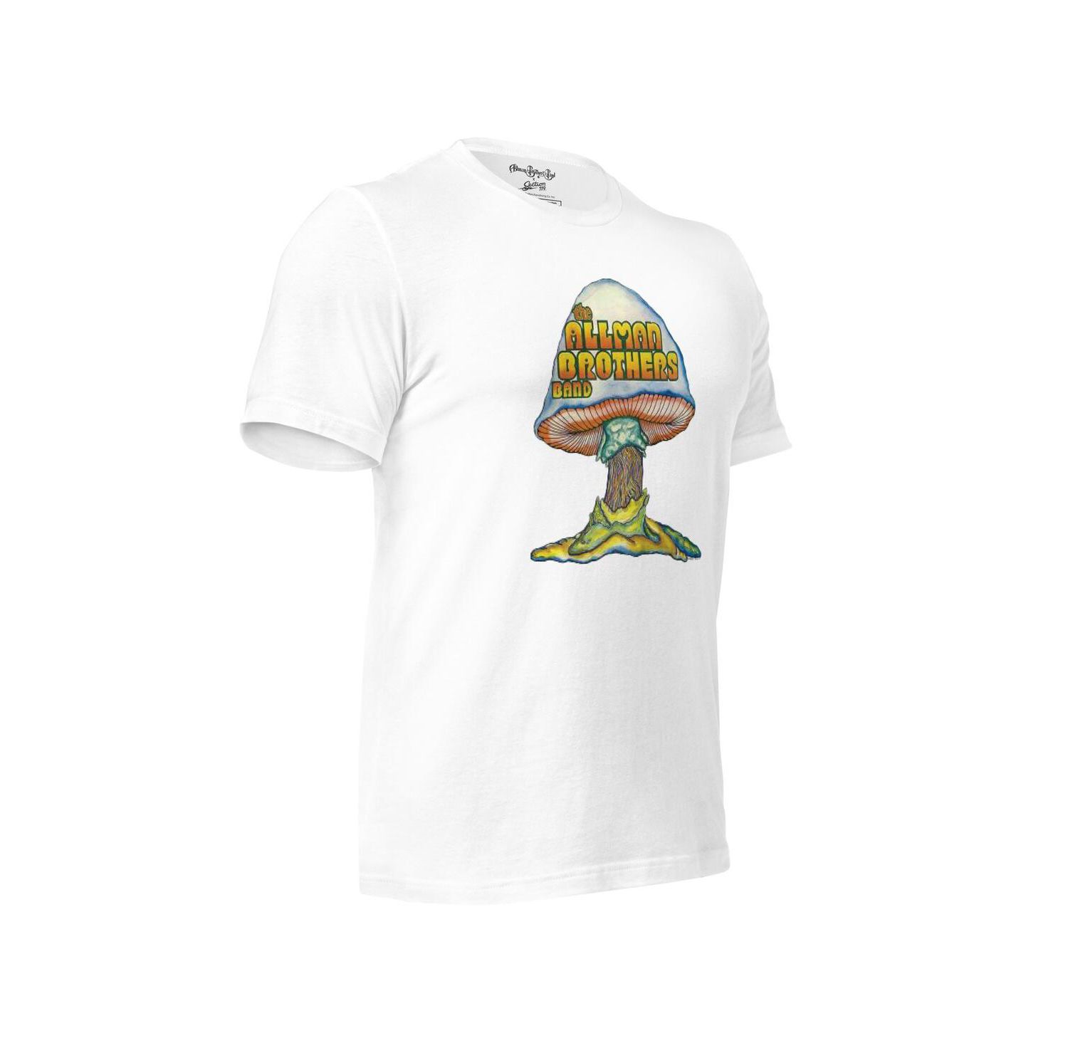 Men's and Women's White The Allman Brothers Band Color Mushroom Tri-Blend T-Shirt