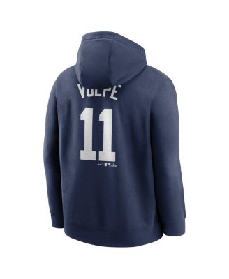 Men's Anthony Volpe Navy New York Yankees Player Name Number Club Pullover Hoodie