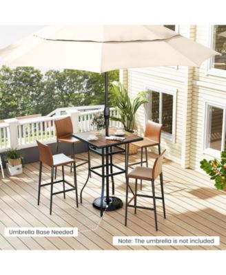 27.5 Inches Patio Bar Table for Garden Backyard Poolside