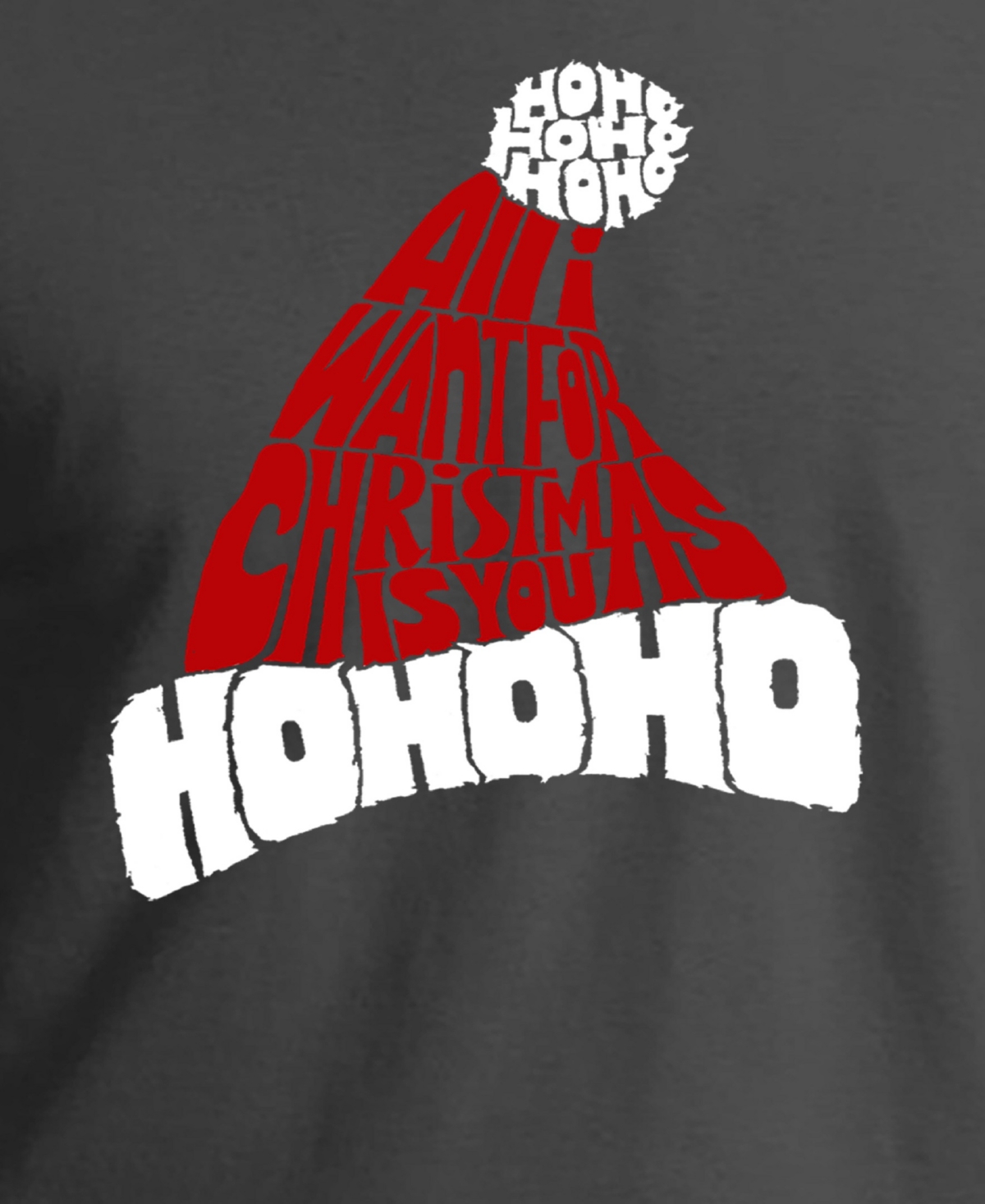 La Pop Art Men's All I Want for Christmas Is You Word Art T-Shirt