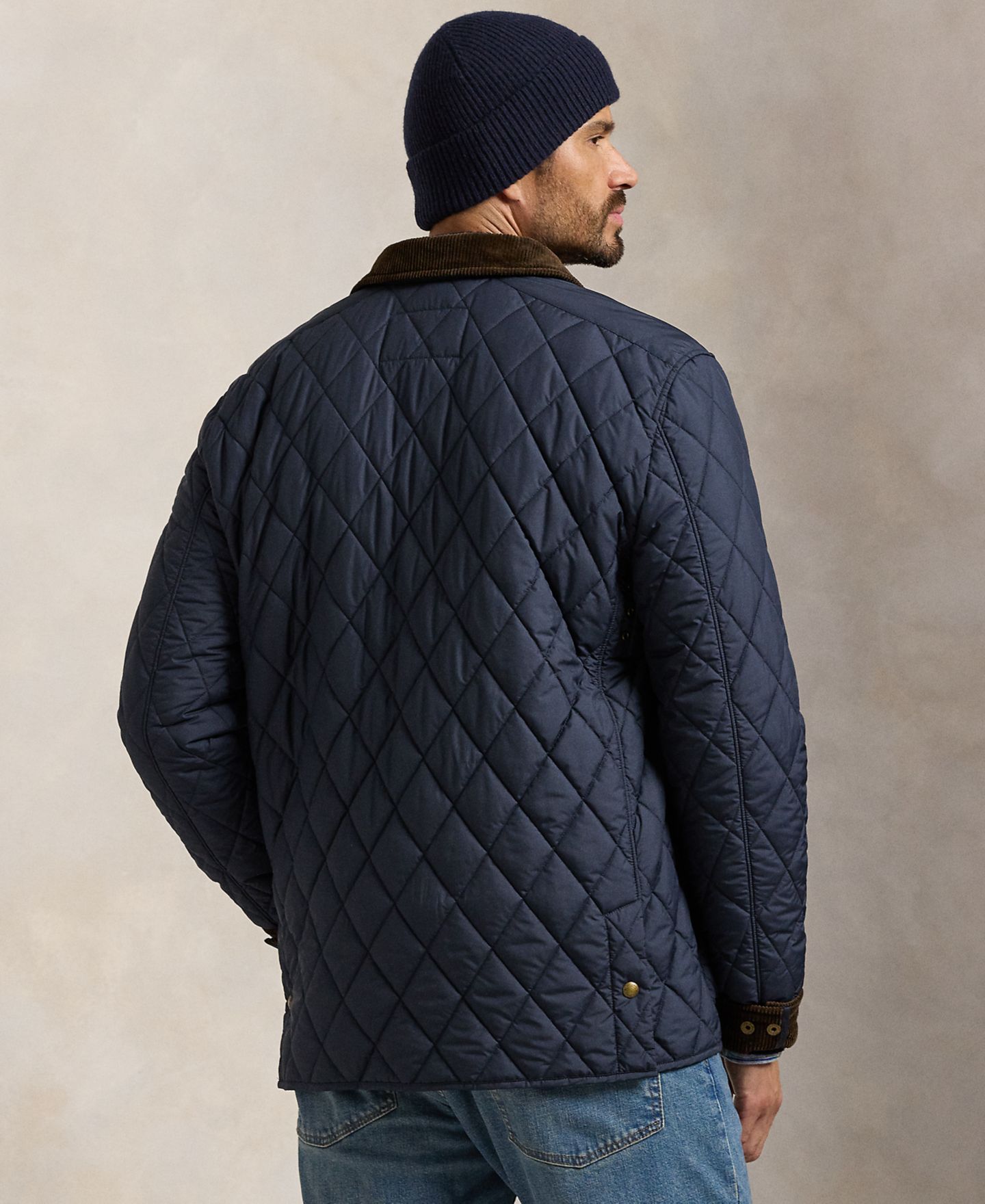 Мужская куртка Polo Ralph Lauren Big & Tall Beaton Quilted Water-Repellent Full-Zip, цвет: Тёмно-синий — фото 2