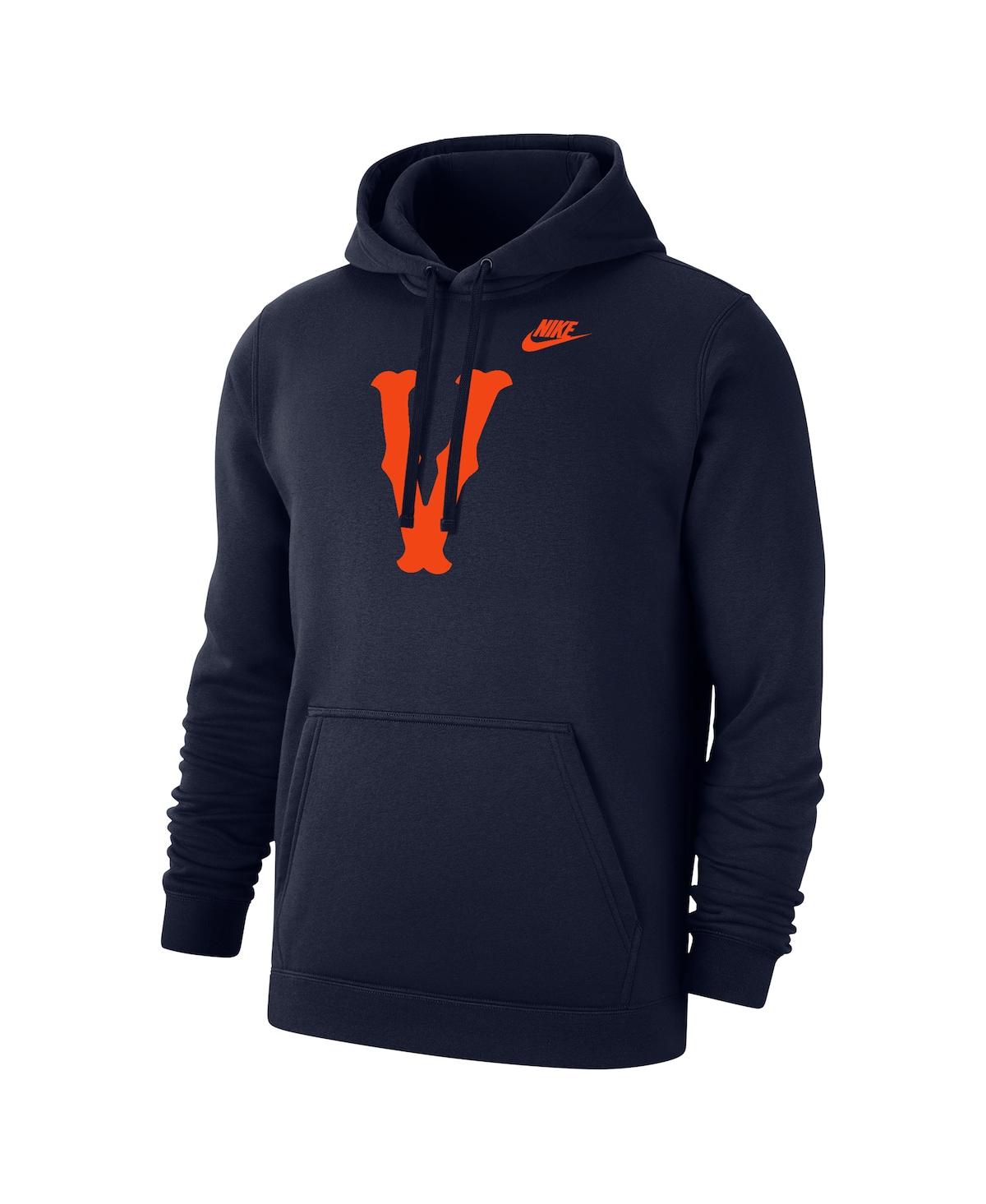 Nike Men's Virginia Cavaliers Vintage Arch Block Wordmark Club Fleece Pullover Hoodie