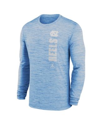 Men's Carolina Blue North Carolina Tar Heels 2024 Sideline Velocity Performance Long Sleeve T-Shirt