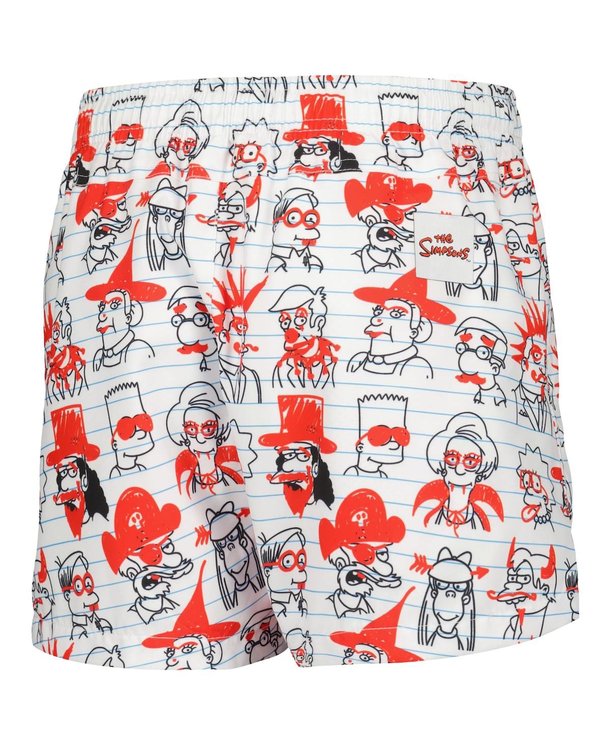 Freeze Max Big Boys And Girls White The Simpsons Bart School Doodles Shorts In White,red
