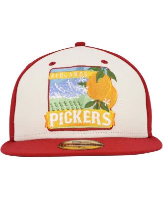 Men's White/Red Inland Empire 66ers Theme Night Redlands Pickers 59FIFTY Fitted Hat