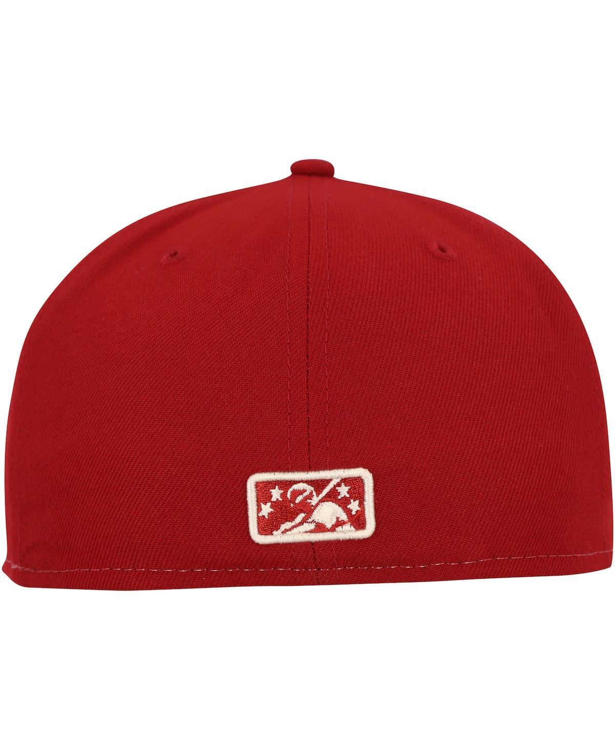 New Era Men's White/red Inland Empire 66ers Theme Night Redlands Pickers 59fifty Fitted Hat In White,red