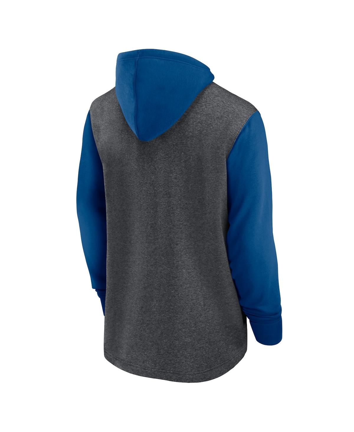 Nike Men's Heathered Charcoal/Royal Indianapolis Colts Surrey Legacy Pullover Hoodie - Royal