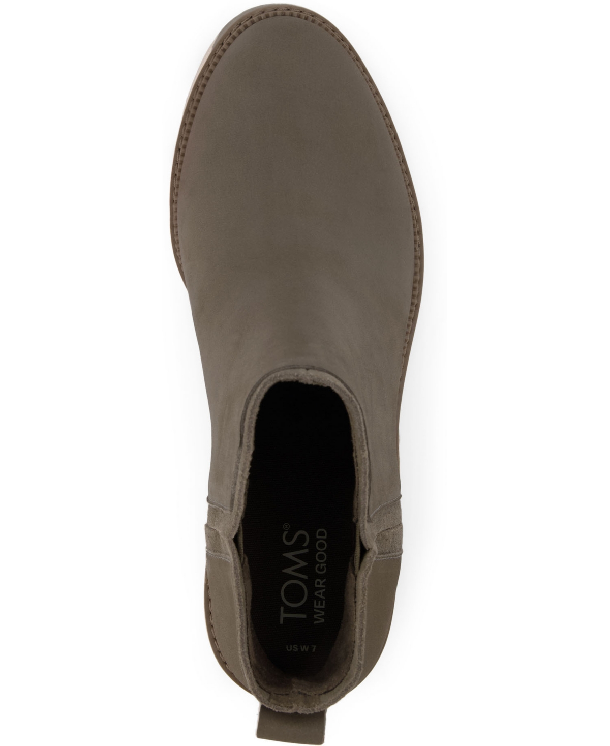 Shop Toms Women's Hailey Block Heel Nubuck Leather Booties In Canteen Green