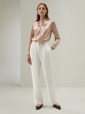 Women's Bow-tie Neck Silk Blouse