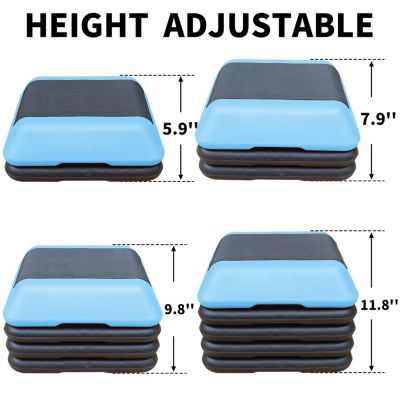 Streamdale Adjustable Fitness Step Platform with 4 Risers