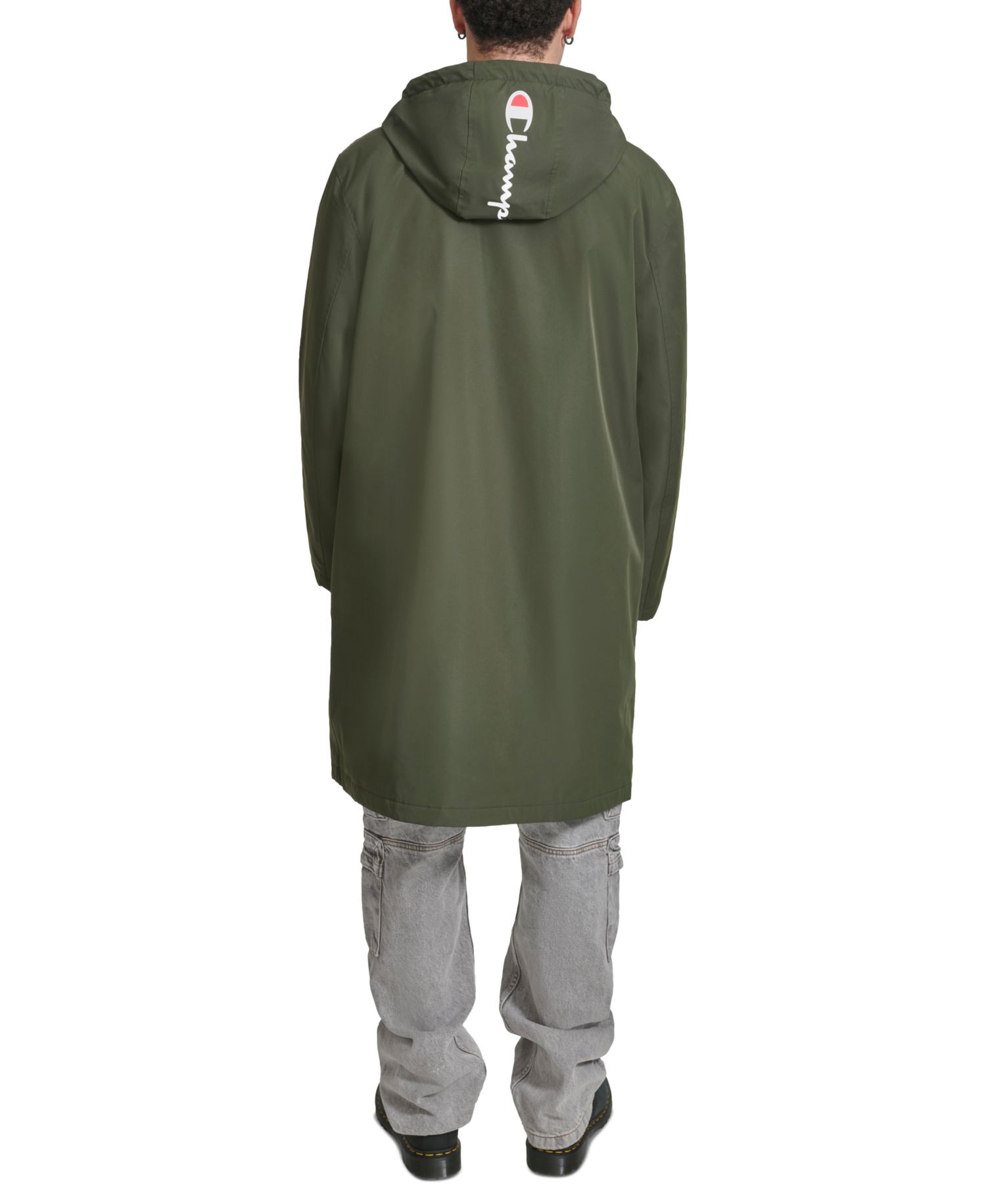 Men's Hooded Stadium Jacket with Fleece Lining