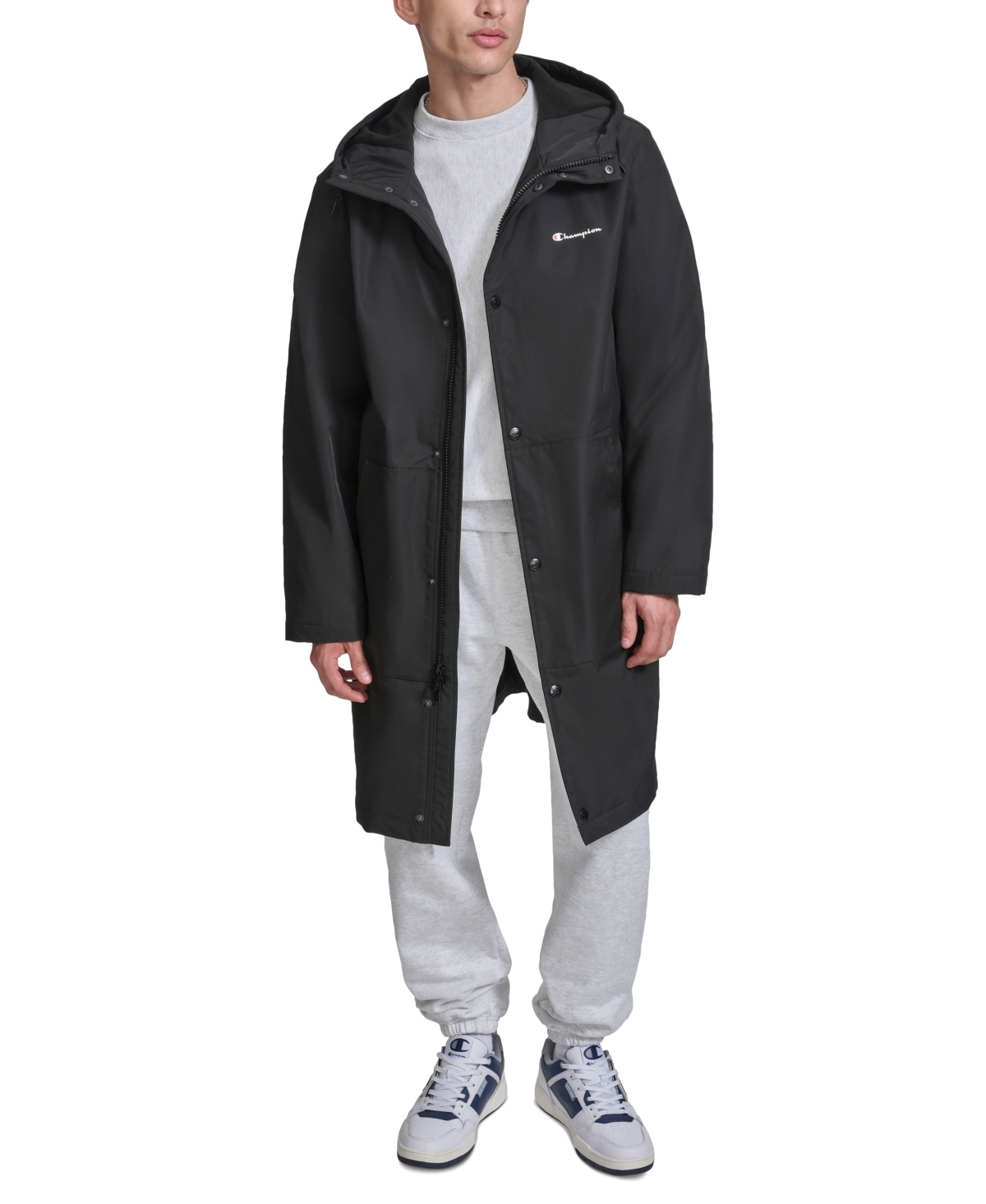 Champion Men's Hooded Stadium Jacket with Fleece Lining