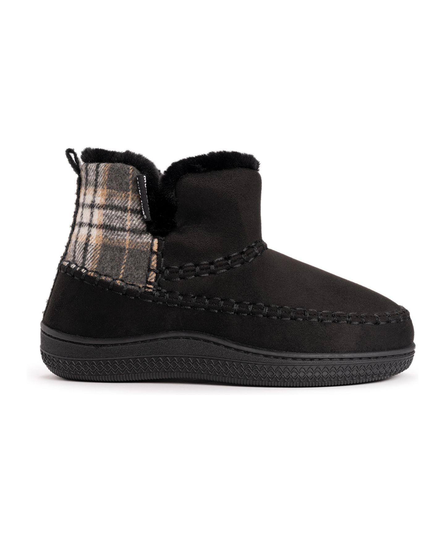 Женские тапочки MUK LUKS Haven Slipper, цвет: Чёрный / Клетчатый — фото 3