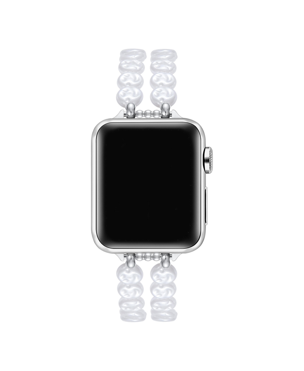 Posh Tech Eloise Faux Pearl Band For Apple Watch 44,45,46,49mm In White With Gold