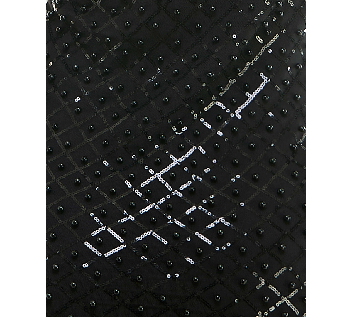 City Studios Juniors' Illusion Pearl-Sequin Mini Dress