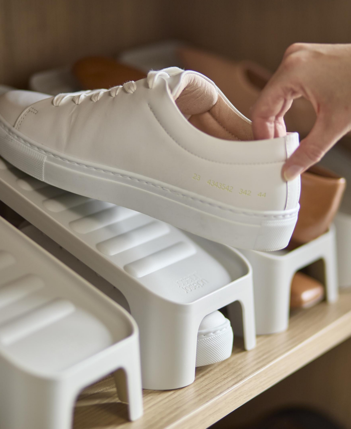 Joseph Joseph Shoe-in Compact Space-saving Shoe Organizer, Set Of 2 In White