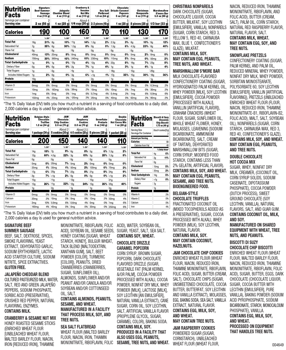 HICKORY FARMS HOLIDAY DELUXE MERRYMAKER GIFT BASKET, 14 PIECE