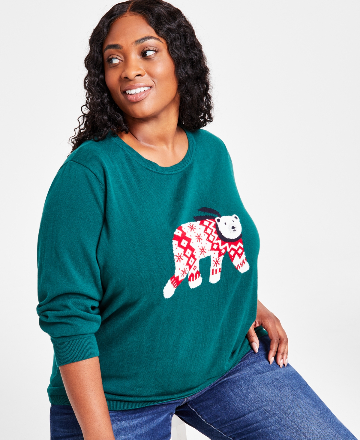 Tommy Hilfiger Plus Size Polar Bear Graphic Sweater