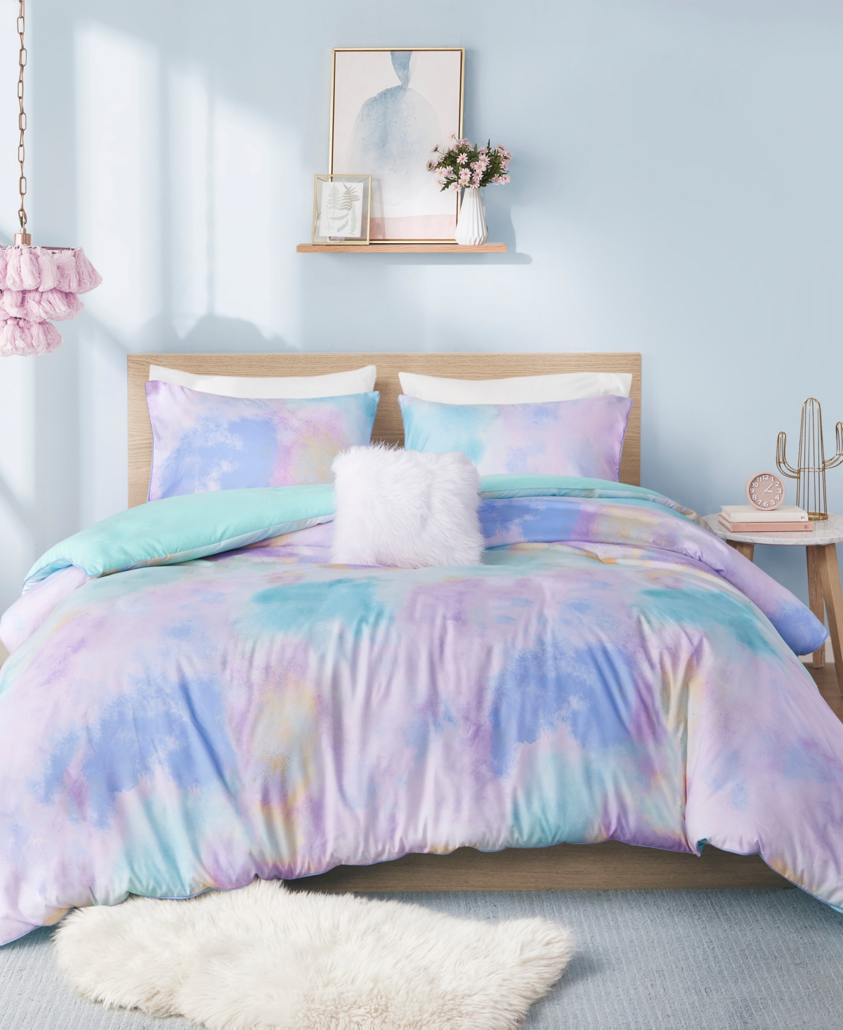 Intelligent Design Cassiopeia Watercolor Tie Dye 4-Pc. Duvet Cover Set