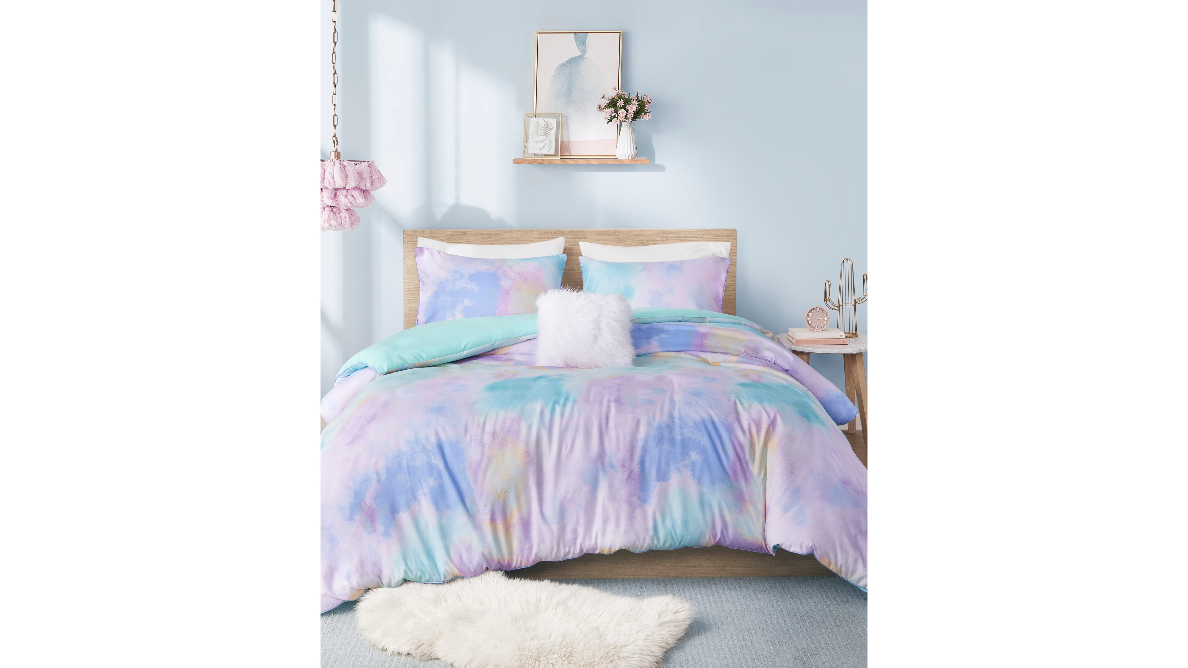 Intelligent Design Cassiopeia Watercolor Tie Dye 4-Pc. Duvet Cover Set, King/California King