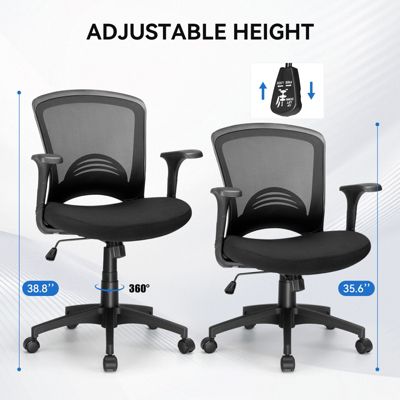 Ergonomic Office Chair Mesh Swivel Task Chair with Lumbar & Back Support