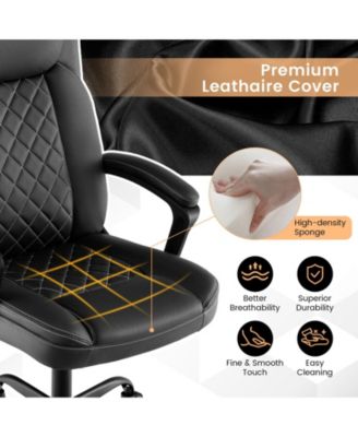 1 Pc Black Thick Headrest Cushion High-Back Ergonomic Executive Chair – Office Chair