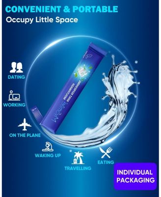 Mouthwash Alcohol Free, Mouth Wash for Adults, Travel Mouthwash Helps Kill 99% of Bad Breath Germs, Prevents Cavities, Fluoride Free, Fresh Mint, 30 Uses (0.41 Fl Oz (Pack of 30))