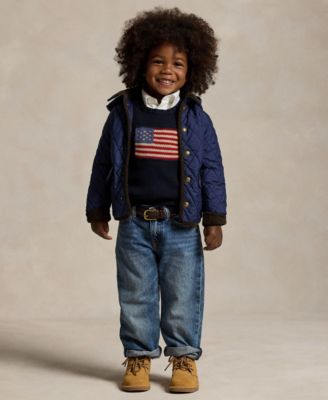 Toddler and Little Boys Hooded Barn Jacket