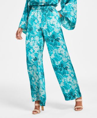 Vince Camuto - Women's Printed High-Rise Wide-Leg Pants