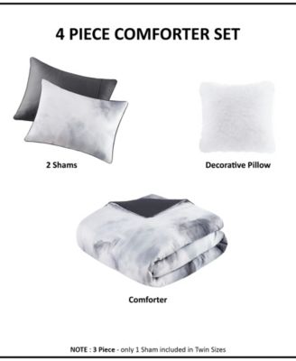 Cassiopeia Watercolor Tie Dye 3-Pc. Comforter Set, Twin/Twin XL