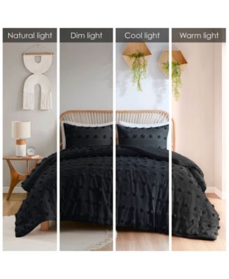 Lucy Clip Jacquard 3-Piece Comforter Set, Twin/Twin XL