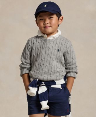 Polo Ralph Lauren Toddler and Little Boys Cable-Knit Cotton Sweater - ANDOVER HEATHE 70$