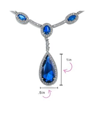 Oval Fashion Cubic Zirconia CZ Pear Shape Statement Large Teardrop