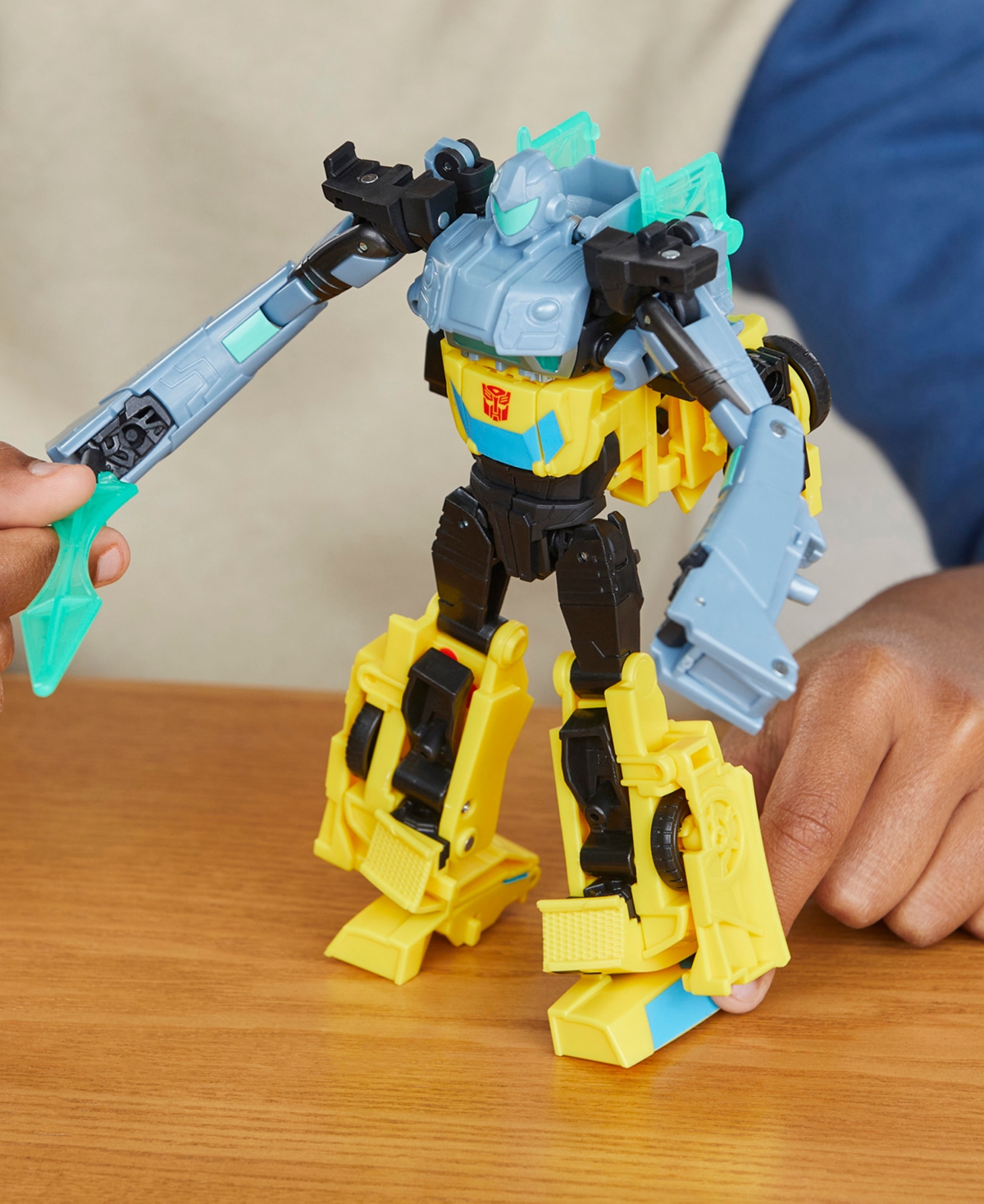 Transformers Earthspark Cyber-combiner Bumblebee And Mo Malto Action Figure In No Color