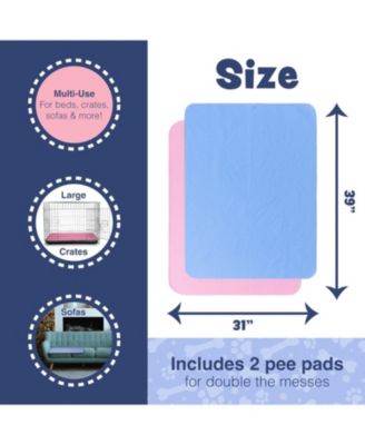 100% Waterproof Washable pads  for Dogs: XL 2-Pack, Extra Absorbent, Non-Slip