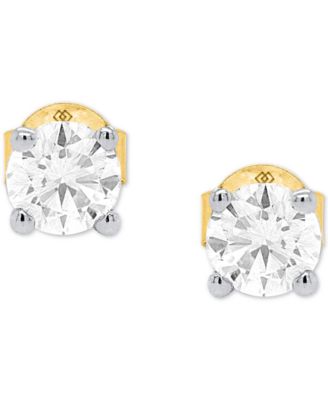 2-Pc. Set Lab Grown Diamond Pendant Necklace & Matching Stud Earrings (1 ct. t.w.) in Sterling Silver or 14k Gold-Plated Sterling Silver