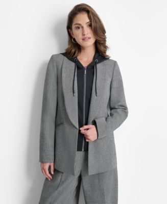 【NONCODE】Donna herringbone double jacket DKNY Women's Layered-Look Hoodie Herringbone Jacket - Macy's
