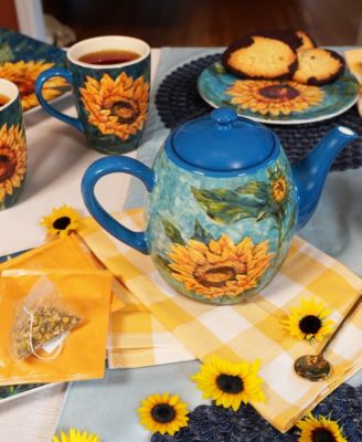Golden Sunflowers Set of 4 Mugs