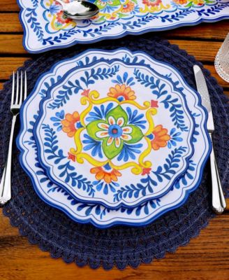 Flores Set of 4 Salad Plate 9", Service For 4