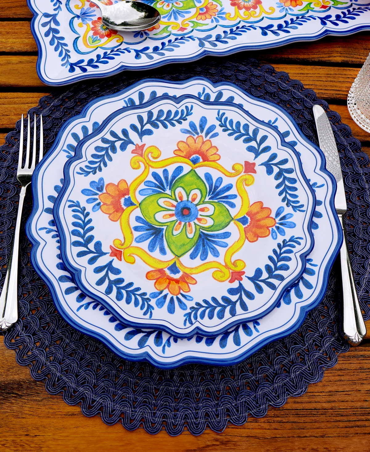 Certified International Flores Set Of 4 Salad Plate 9", Service For 4 In Miscellaneous