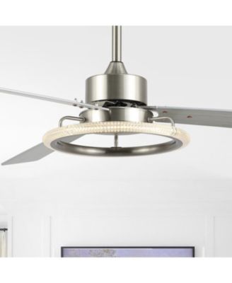 Remy 52" 1-Light Modern Industrial Iron/Acrylic Integrated LED Ceiling Fan