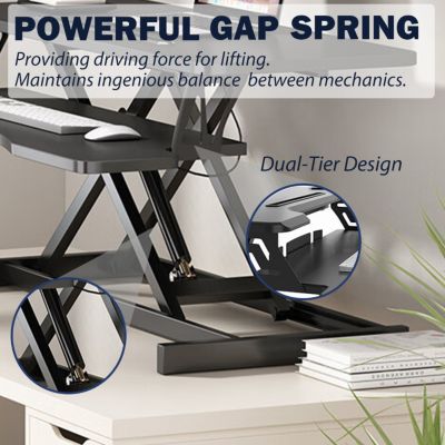 Streamdale 32" Height Adjustable Sit-to-Stand Desk Riser with Dual Monitors