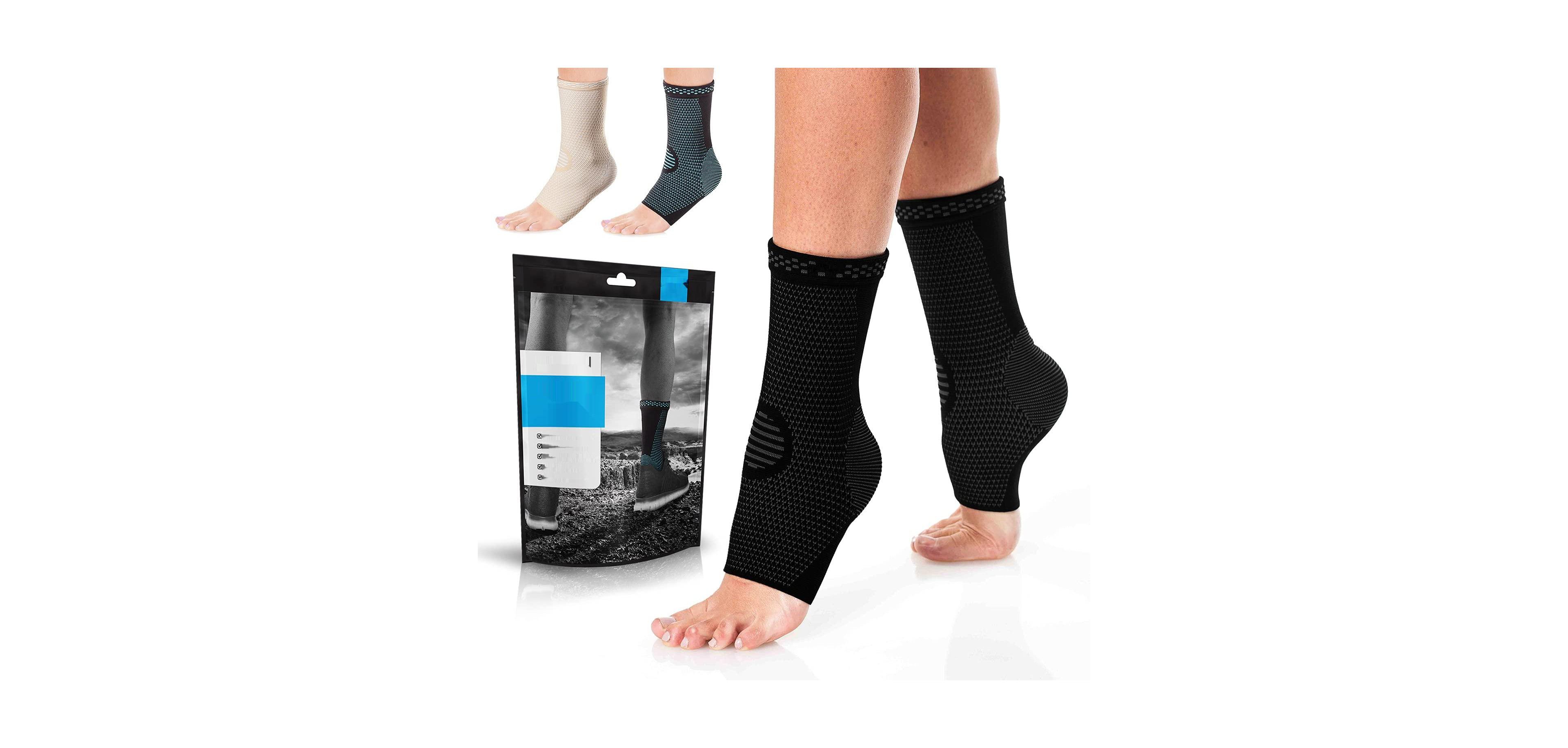 Powerlix Large Compression Ankle Sleeve: Swelling & Injury Relief