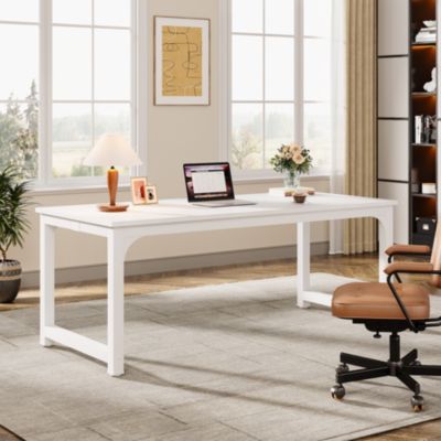 70.86” wood  Modern Simple Executive Desk, Large Office Computer Desk