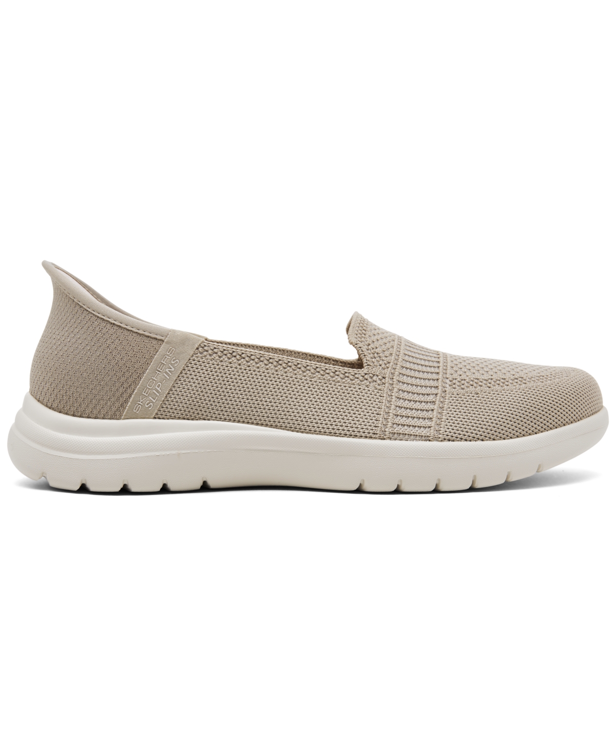 Skechers On The Go Flex-serene Womens Performance Fitness Slip-on Sneakers In Taupe