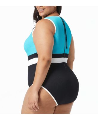 Plus Size Aspire Ribbed One Piece Swimsuit