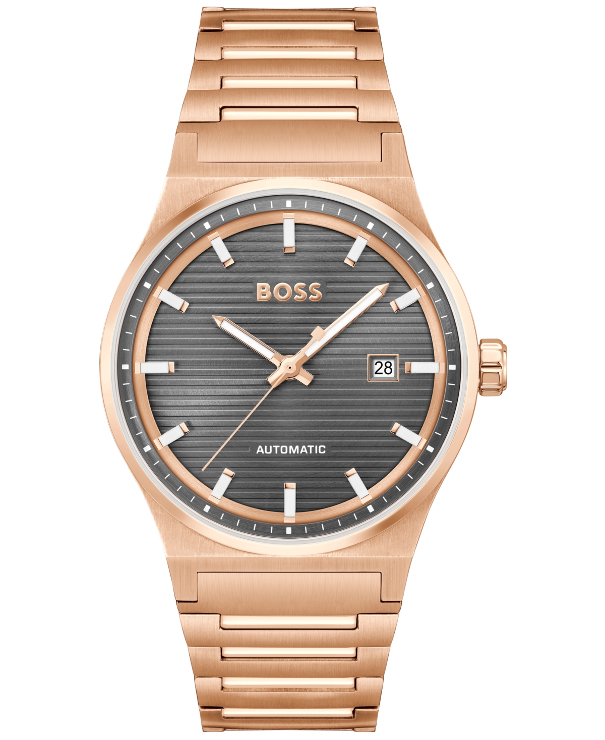 Men's Candor Auto Mech-Automatic Ionic Plated Rose Gold Steel Watch 41mm - Rose-Gold