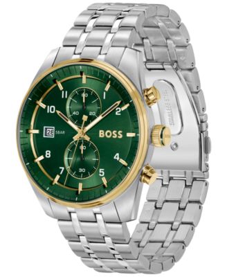 Men's Sky Traveler Quartz Fashion Chrono Stainless Steel Watch 44mm