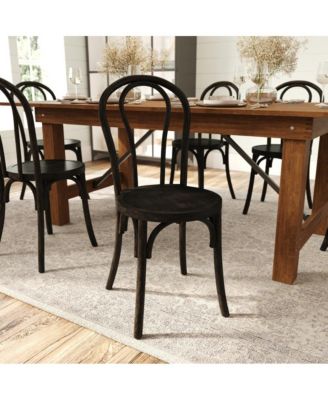 Lowry Thonet Style Solid Wood Dining Chair With Stackable Design And Elegant Finish
