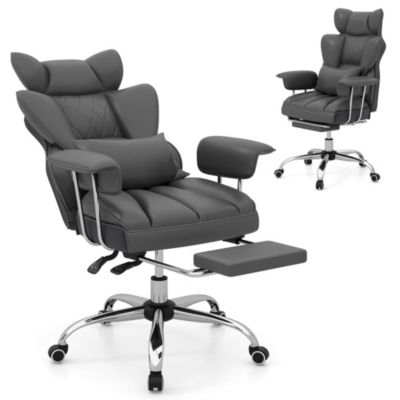 Office Desk Chair Big and Tall Executive Office Chair with Footrest Lumbar Support